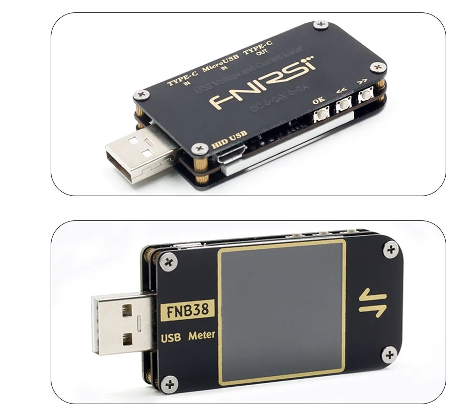 USB-тестер FNB38 стандартный измеритель тока и напряжения QC4 + PD3.0 QC2.0 PPS FCP SCP AFC триггер
