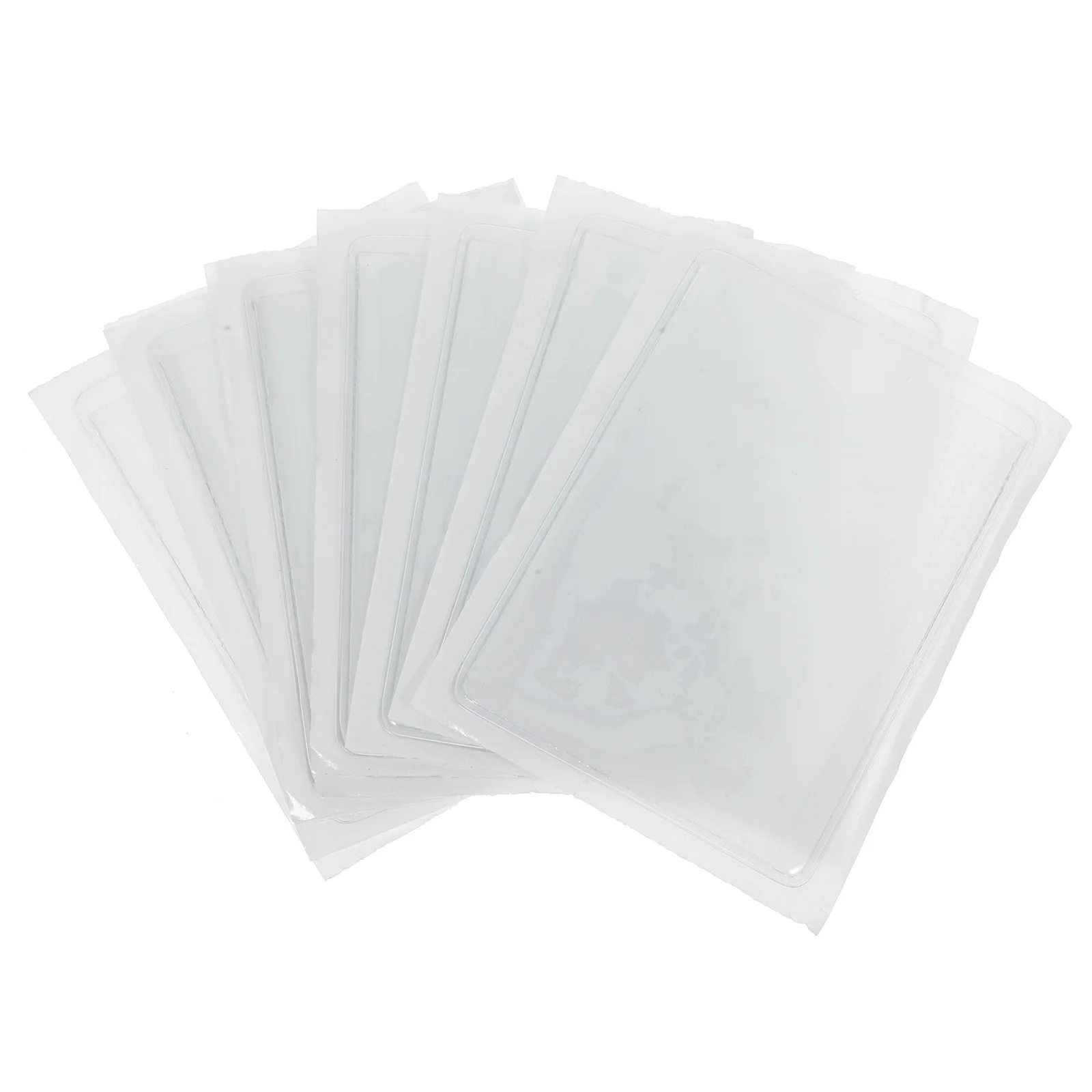 

10 Pcs Card Pouch Bag Plastic Sleeves Label Sticker Pvc Self Adhesive Business Holder Clear Pocket
