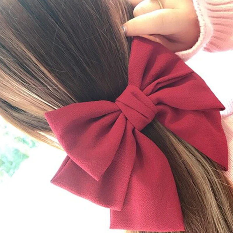 

MAXSITI U New Headwear Custom Hairpin Pure Chiffon Bowknot Hair Clips For Woman Girl Contracted Fashion Spring Accessories