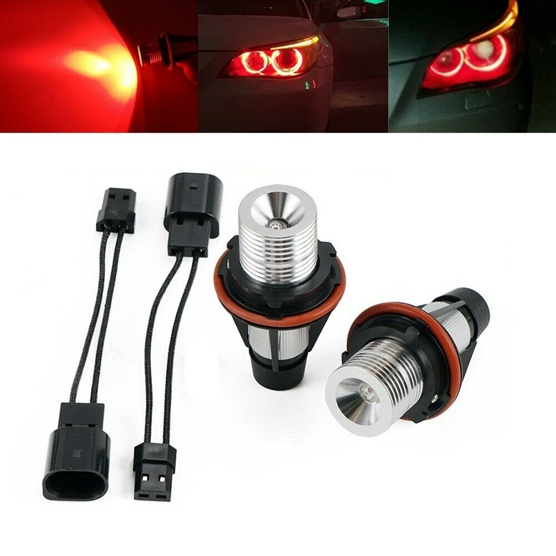 

8000K Red LED Angel Eye Marker Halo Light Bulbs Lamps for -BMW E39 E53 E60 E63 E64 E66 E87 5 6 7 X3 X5 [Pack of 2 Pcs]