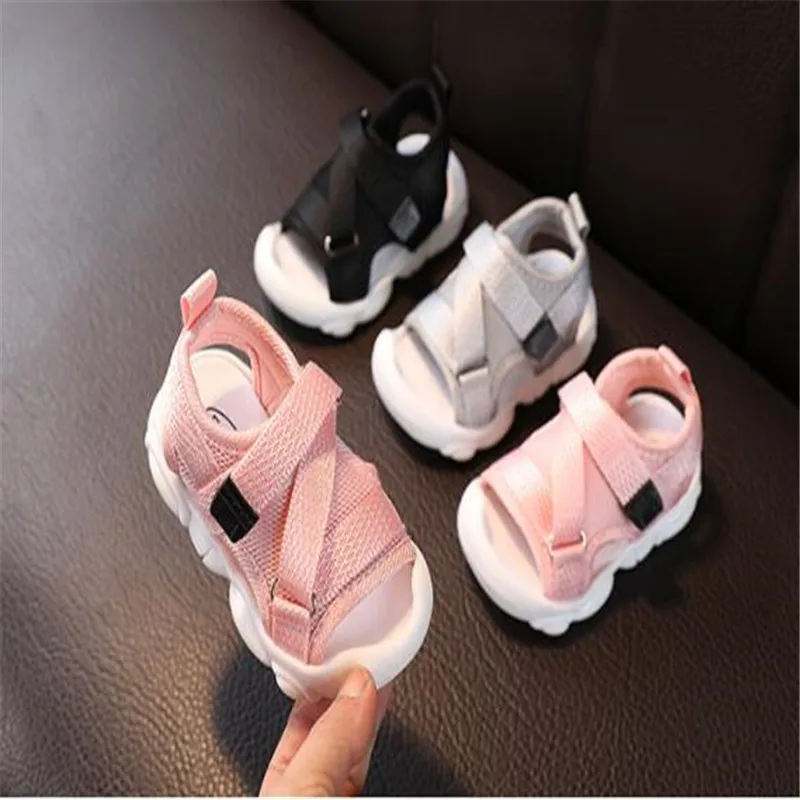 

Summer Toddler Sandals Baby Girl Shoes Solid Color Net Cloth Breathable Boys Sneakers Kids Infant Sport Girls Sandals SYJ0355