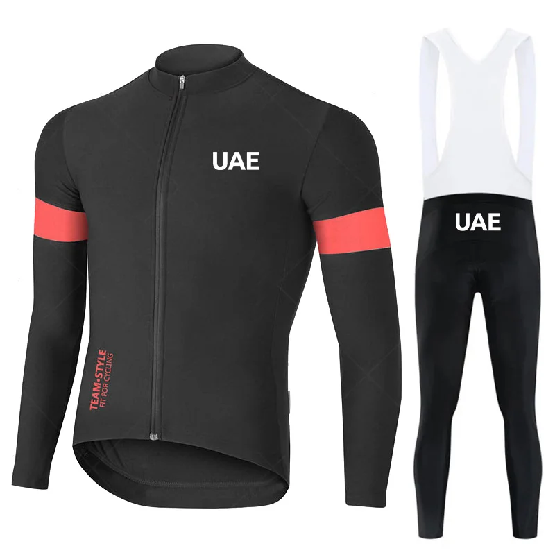 2024 команда UAE одежда для велоспорта с длинными рукавами весенне-осенний комплект