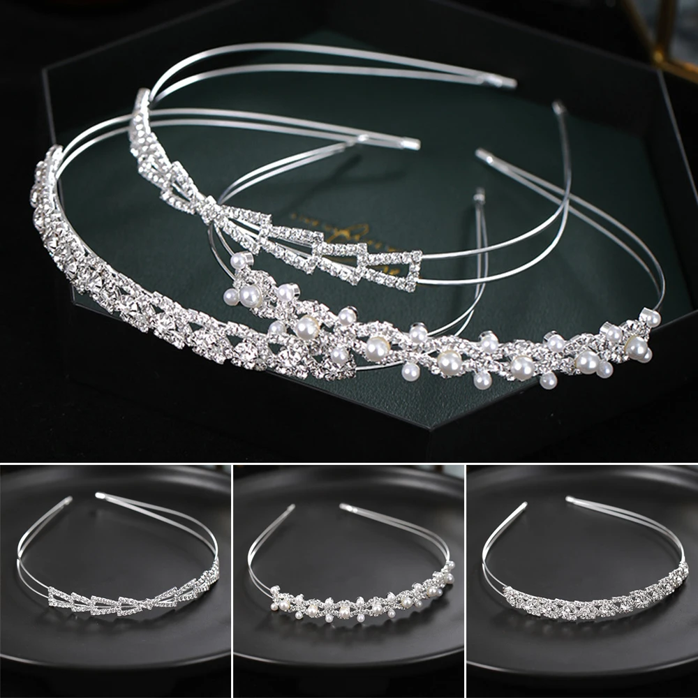 

Женский головной убор Хрустальное оголовье для новобрачных Pearl Стразы, Легкий головной убор для девушек, элегантный стиль, длинная работа, п...