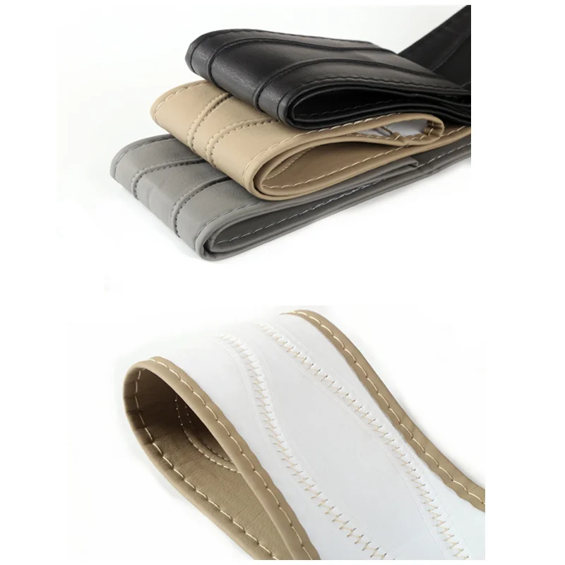 Ультратонкое волокнистое кожаное шитье чехол на руль автомобиля сделай сам