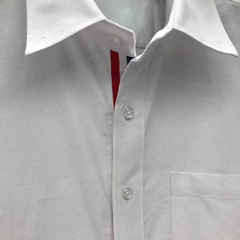 TB THOM Men's Shirt Spring New Fashion Korean Design Blouses Custom Button Stripes Oxford Cotton Business Women Shirts