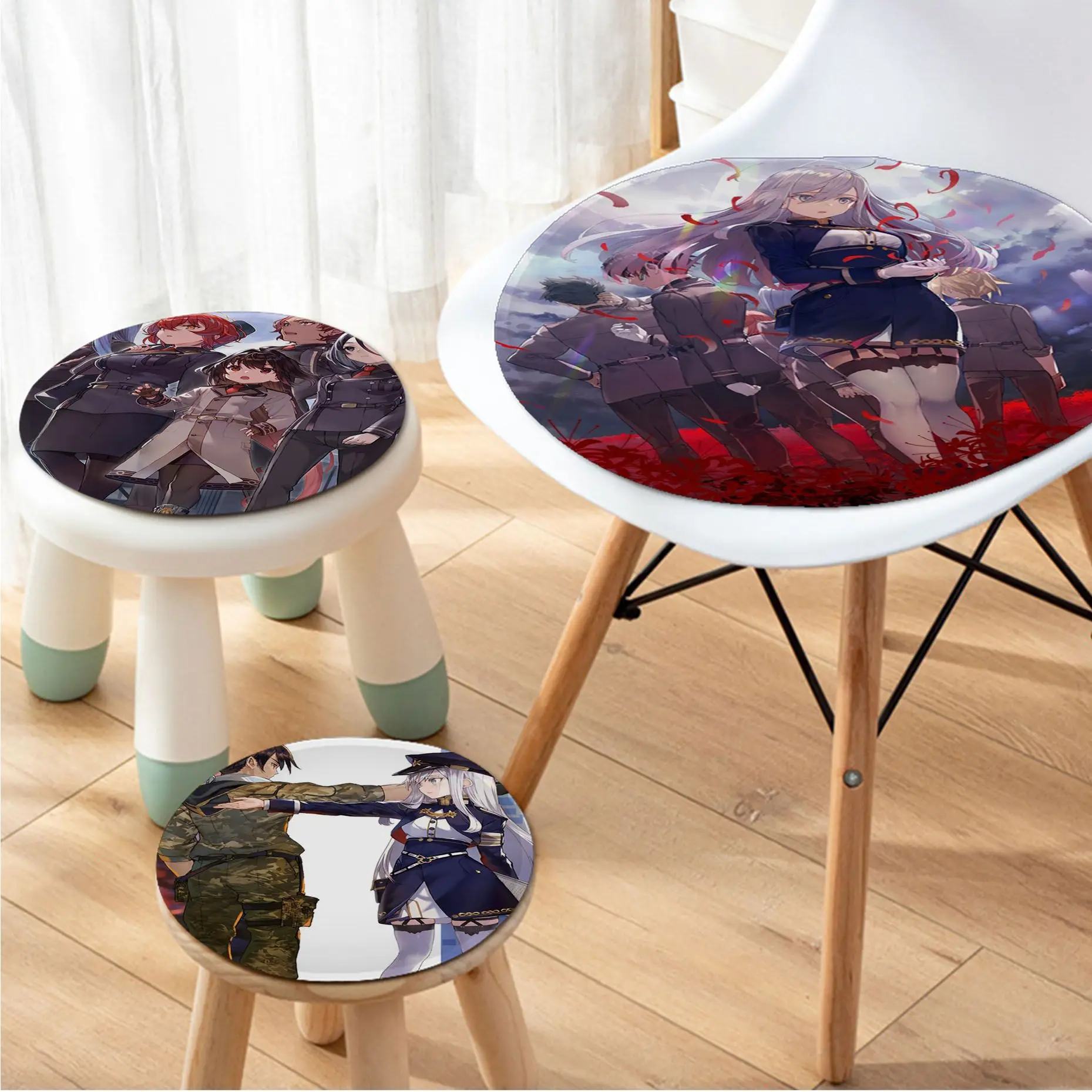 

Anime 86 Eightysix Nordic Printing Dining Chair Cushion Circular Decoration Seat For Office Desk Cushion Pads
