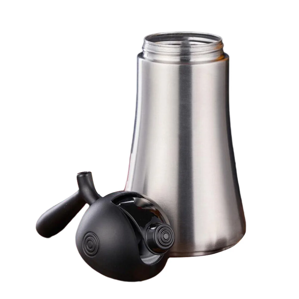 

1Pc Stainless Steel Oil Container 750ml Automatically Open Soy Sauce Storage Bottle