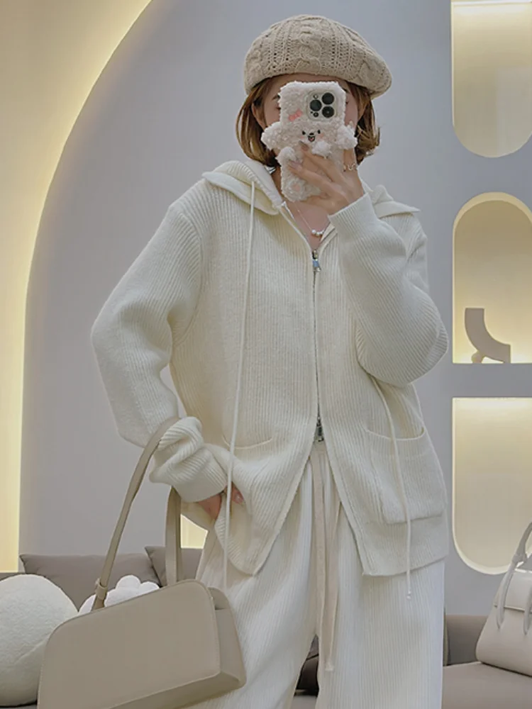 Женская одежда больших размеров осенне-зимний дизайнерский вязаный свитер с