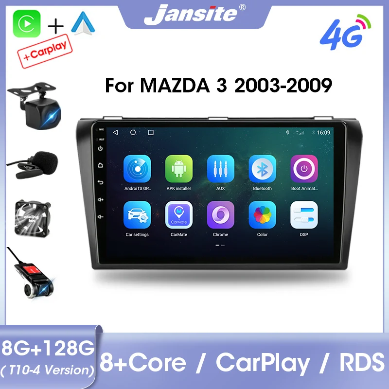

Магнитола Jansite для Mazda 3 2003 2004-2009, 2 Din, Android 11