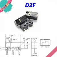 2pcs mouse micro switch d2f mouse button fretting d2f