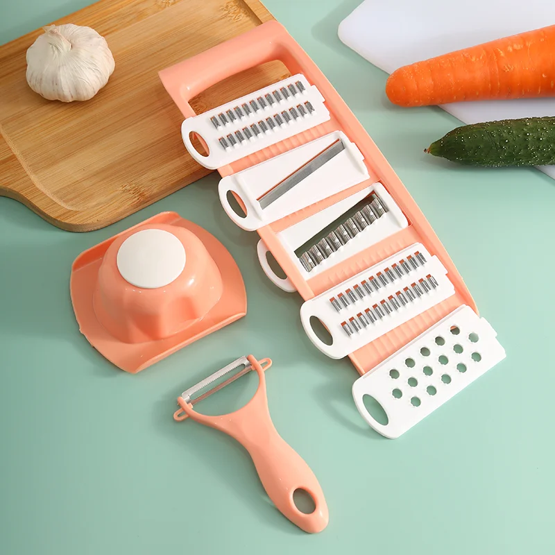 

Stainless Steel Vegetable Slicer Multifunctional Vegetable Peeler Household Vegetables Cutter With Slicer Set Kitchen Tools