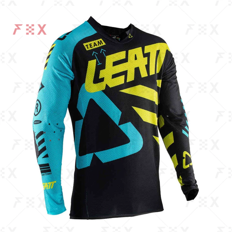 

2021 Mountain Bike Team Downhill Jersey MTB Offroad DH Fxr Bicycle Locomotive Shirt Cross Country Mountain TEAM leatt Jersey MTB