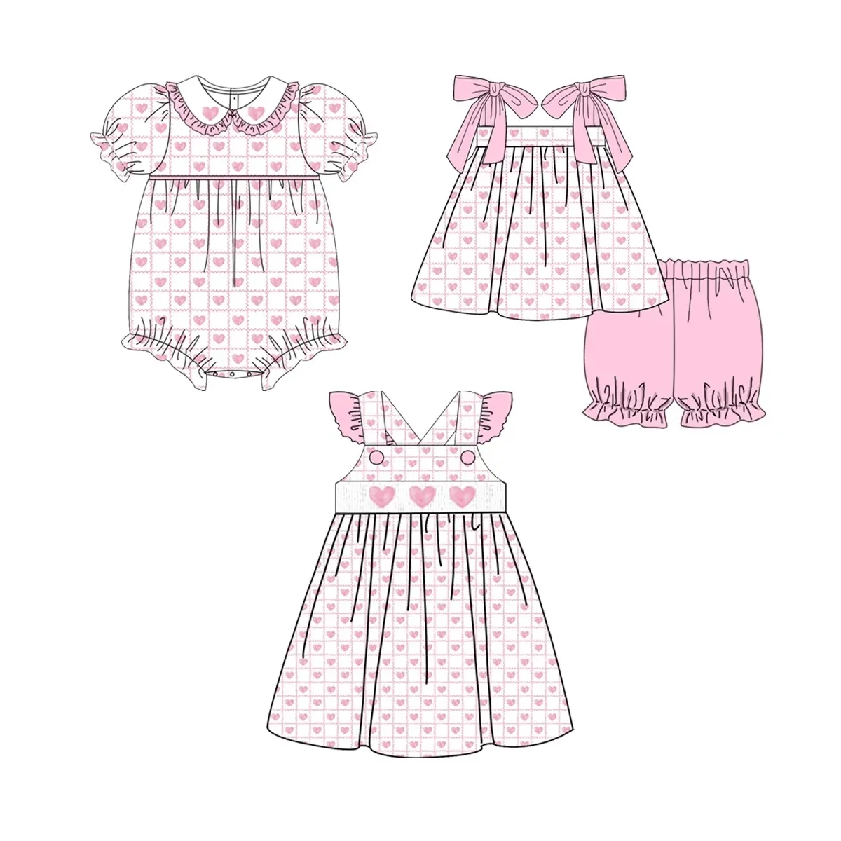 Детское летнее платье из шелка A Beautifull Dream 3 предмета розового цвета