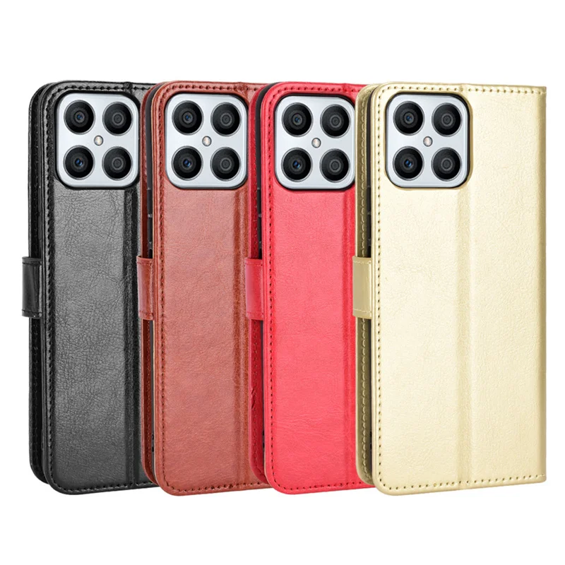 

For Honor X8 Wallet Flip Style Glossy Skin PU Leather Phone Cover For Honor X8 Tiffany-L026, Tiffany-L036 Case