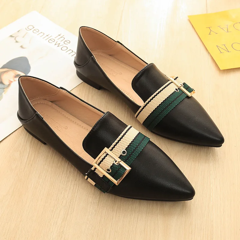 

Shoes Woman 2022 Modis Soft Female Footwear Slip-on Pointed Toe Oxfords Casual Sneaker New Cute Driving Dress Slip On Leather B