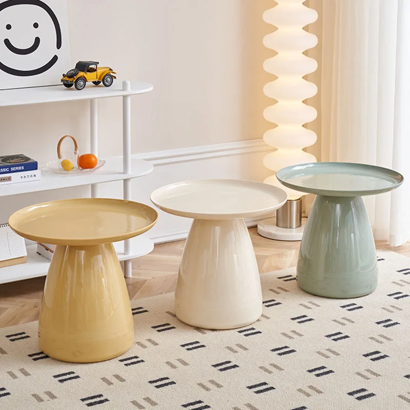 

Modern Small Auxiliary Coffee Table Round Luxury White Makeup Center Table Living Room Mesa Elevable Library Furniture TY20XP