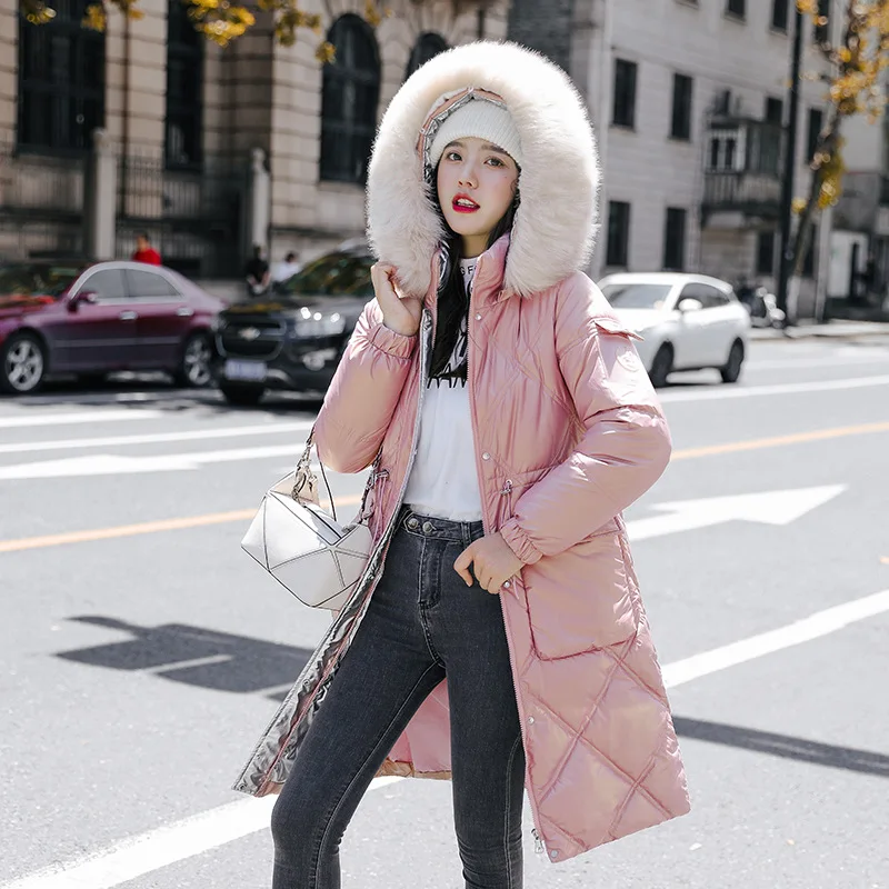 

Новинка Зима 2022, женский пуховик с капюшоном, бархатная теплая хлопковая одежда, модное Свободное пальто средней длины, элегантная женская ...