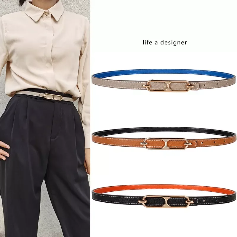 

use of women's leather belt decorated ins fashion jeans belt wild student trend luxury design top quality brand