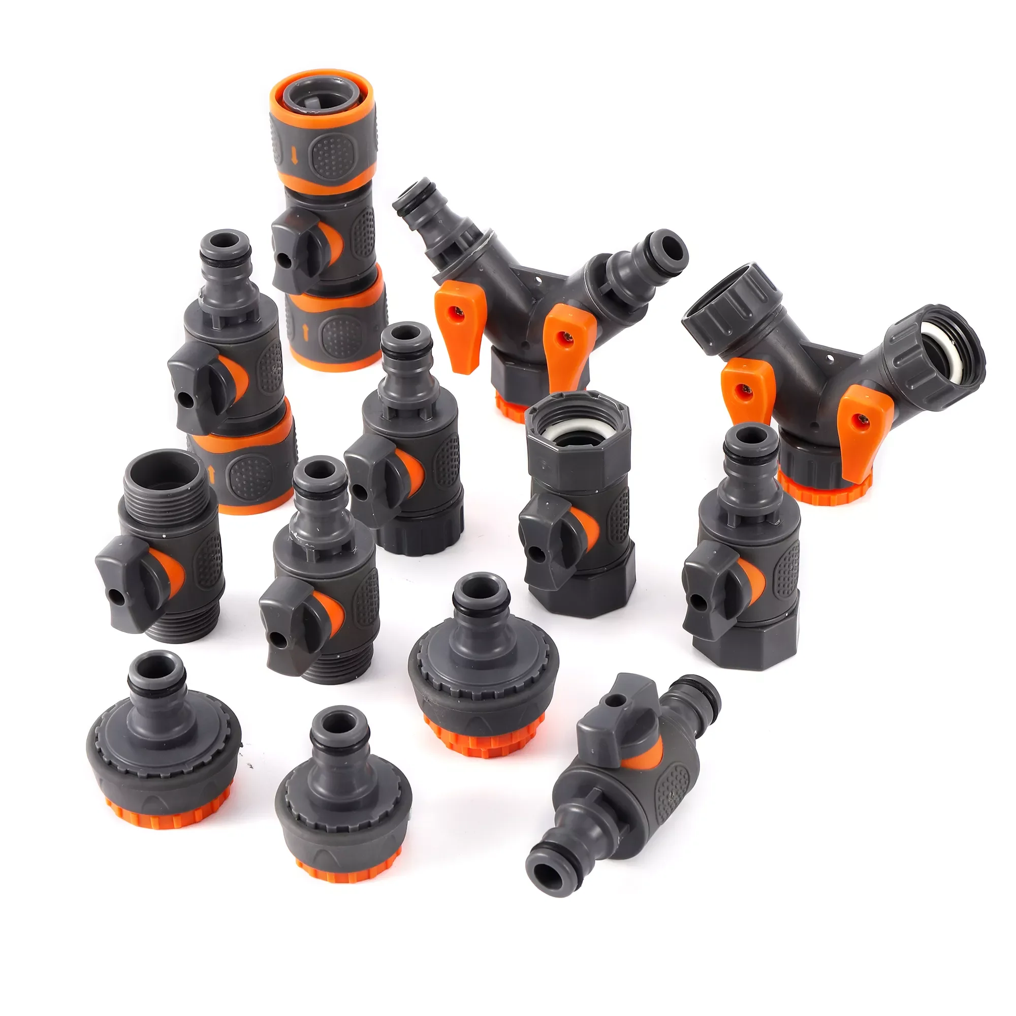

pc1/2" 3/4" 1" Garden Hose On/Off Valve Quick Connector Male and Female Tap Adapter Y-Joint Kit For Garden Hose Sprinkler