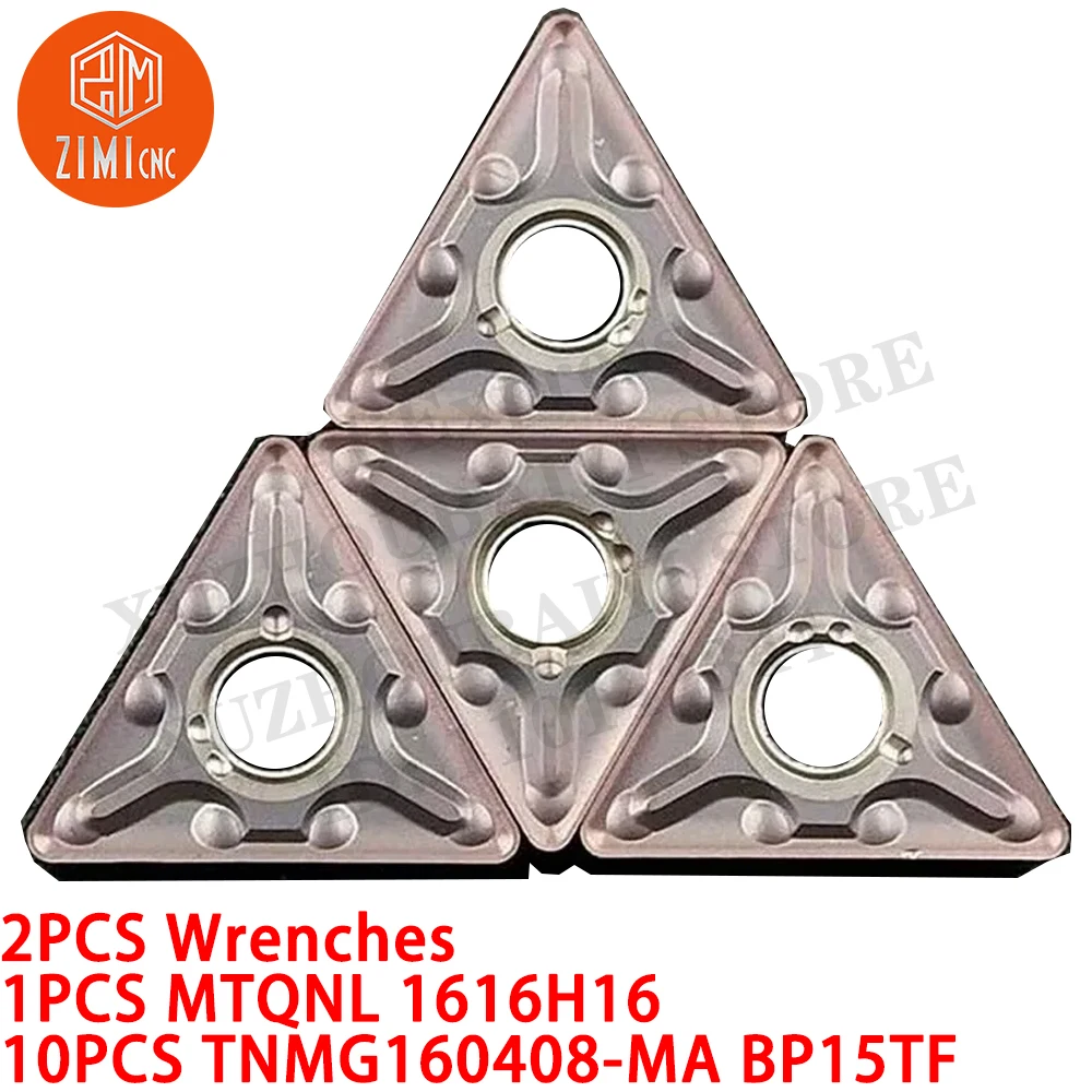 1PCS MTQNL1616H16 16 мм держатель токарного инструмента + 10PCS TNMG160408-MA BP15TF Токарные пластины