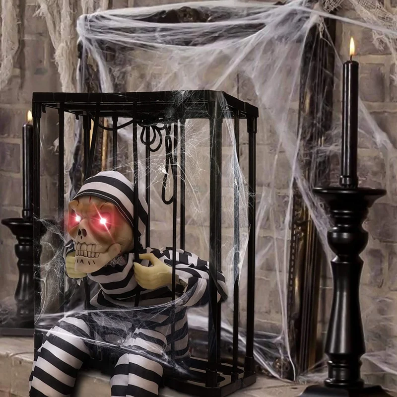 Кричащие анимированные украшения для Хэллоуина реквизит декора с датчиком