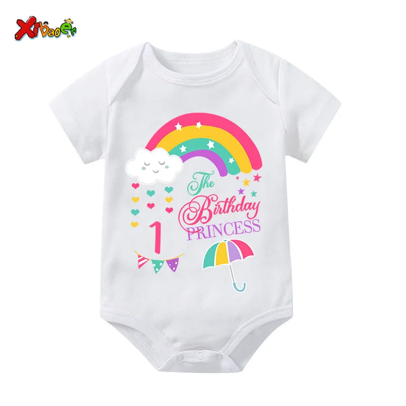 

Летняя одежда для новорожденных младенцев, милая Радужная одежда для мамы и папы, комбинезоны с длинным/коротким рукавом для мальчиков и девочек, хлопковые комбинезоны