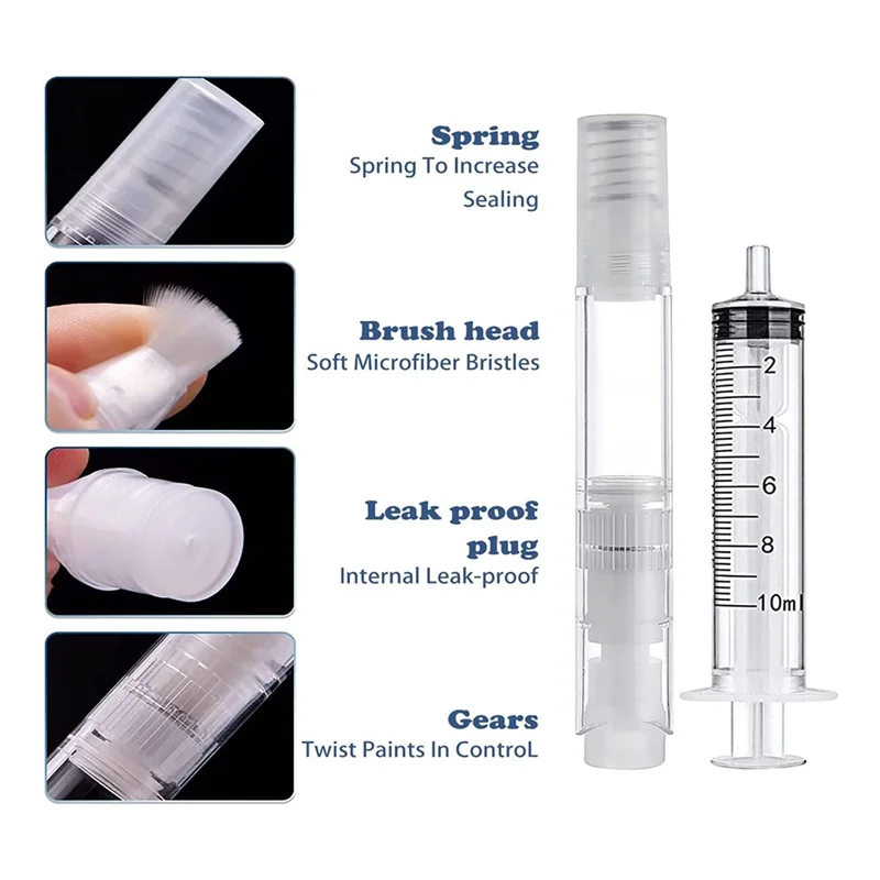 

3PCS Touch Up Paint Pens 6ML Refillable Leak-Proof Paint Brush Pen with Injector Wall Repair Kit for Drywall Cabinet