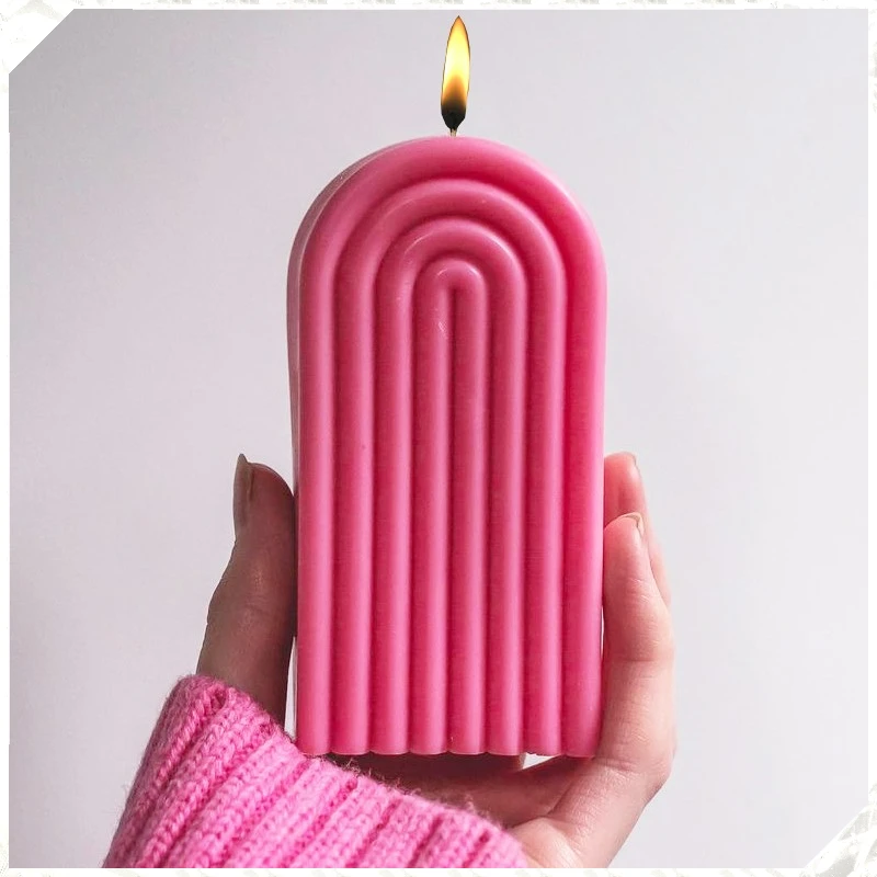 

Creative Arch Door Silicone Candle Mold DIY U-Shaped Rainbow Bridge Plaster Epoxy Resin Candles Making Supplies Home Decor