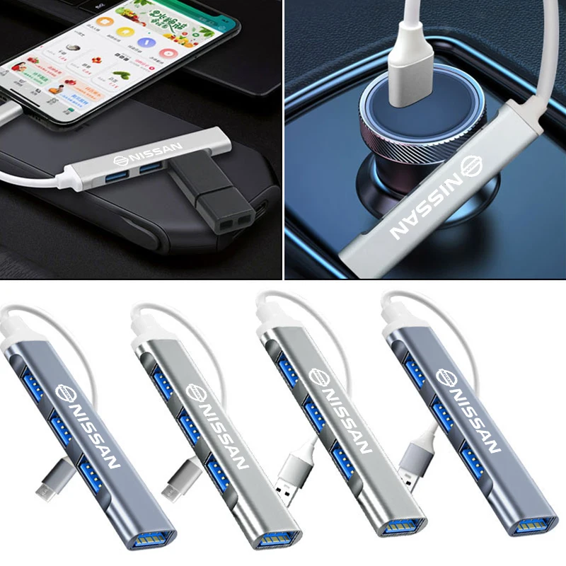 

Type-C Turn USB Adapter USB Hub For Nissan Tiida Sylphy Teana Note X-trail 1 2 T31 T32 Serena Almera Qashqai Pathfiner Titan
