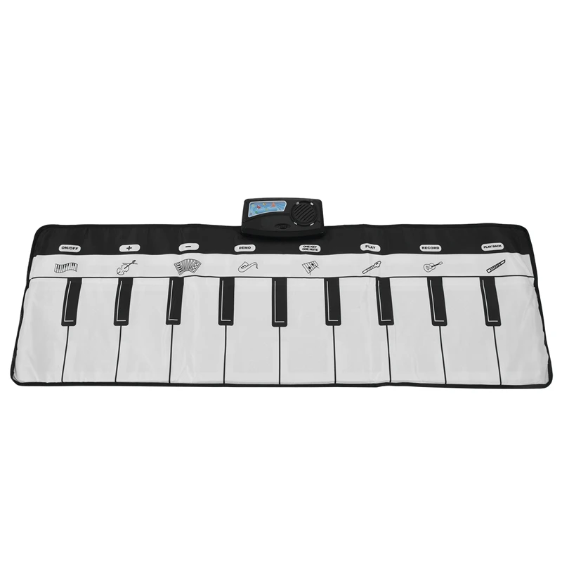 

Музыкальный коврик с клавиатурой, пианино, игровой коврик с 10 сенсорными клавишами, 10 мелодиями и 8 музыкальными инструментами, обучающая иг...