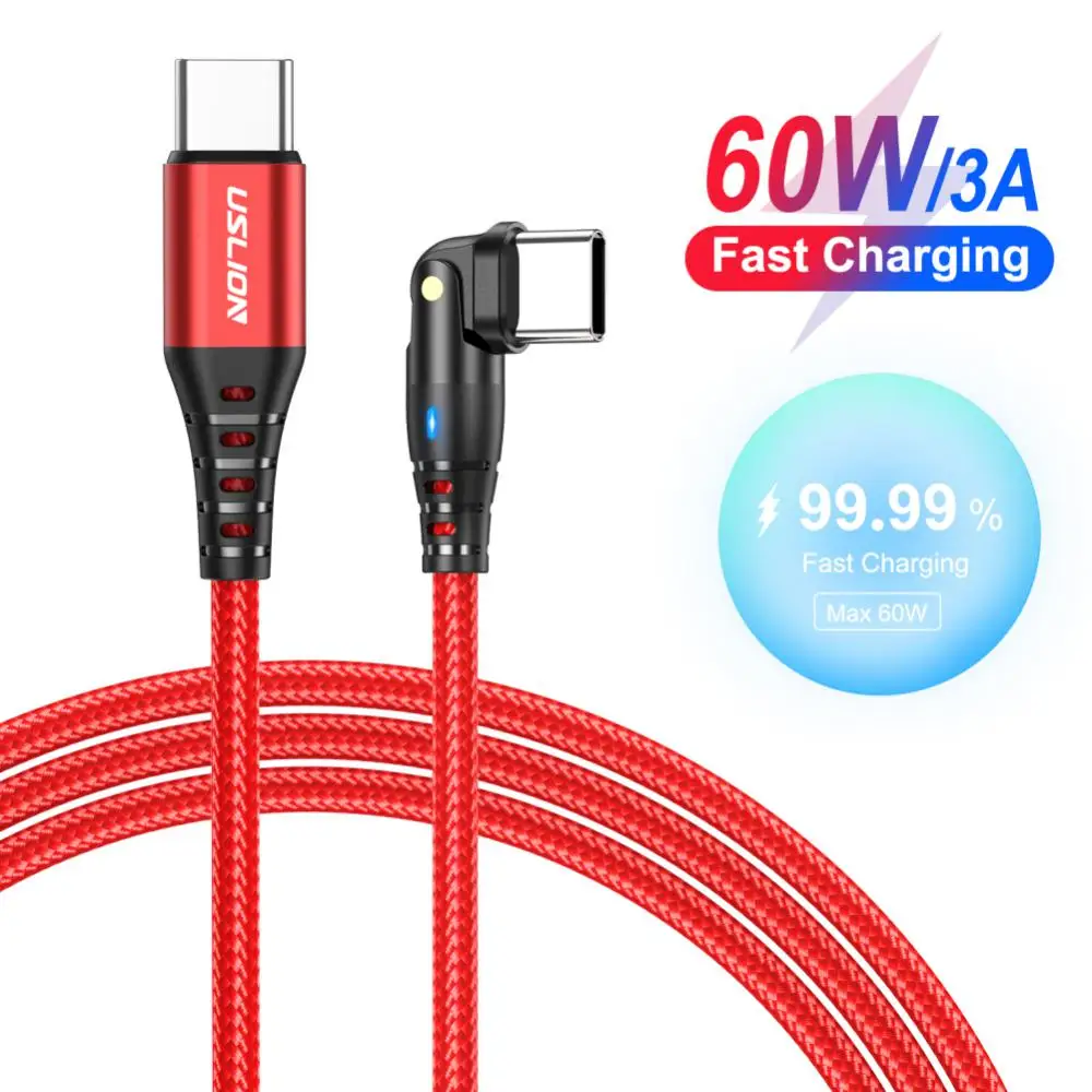 

Кабель зарядный с USB Type-C на USB Type-C, 60 Вт