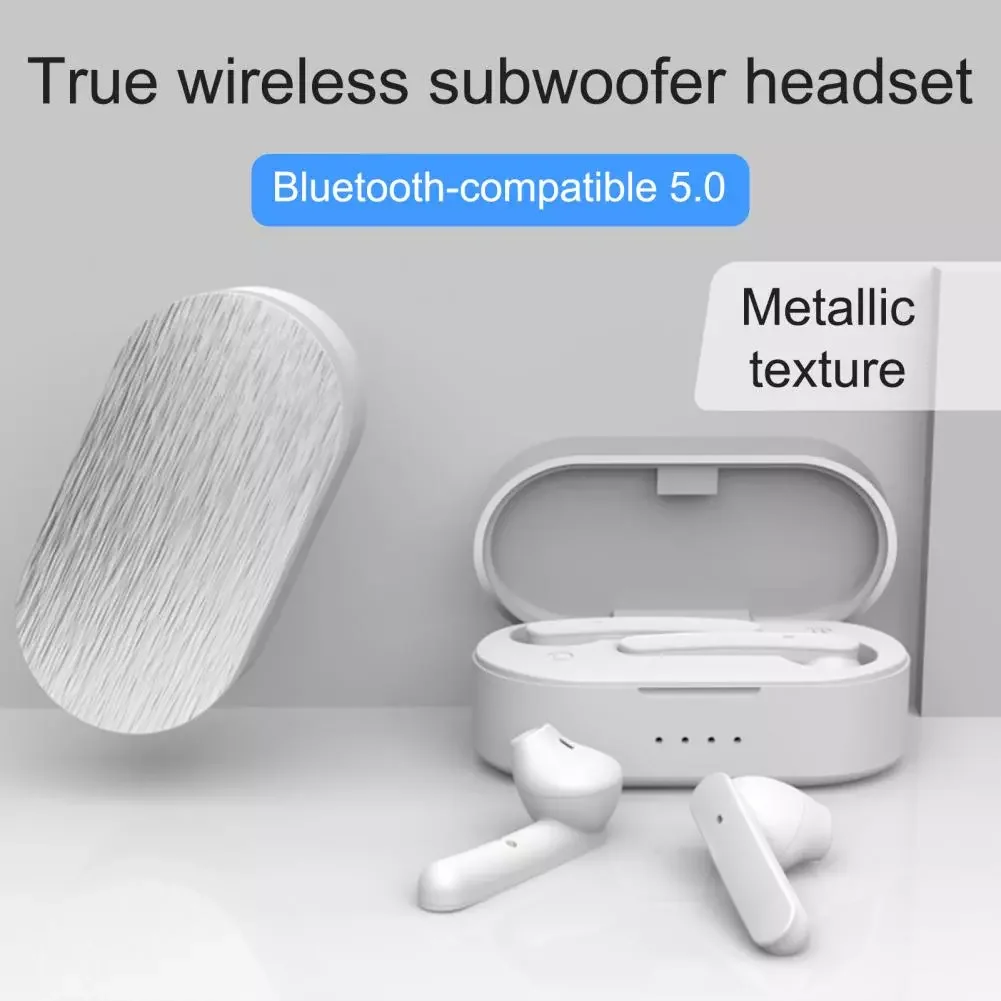 

Noise Reduction Touch Control Waterproof HiFi Stereo In-ear Earbuds 2Pcs MS-T12 Wireless Earphones Bluetooth-compatible 5.0