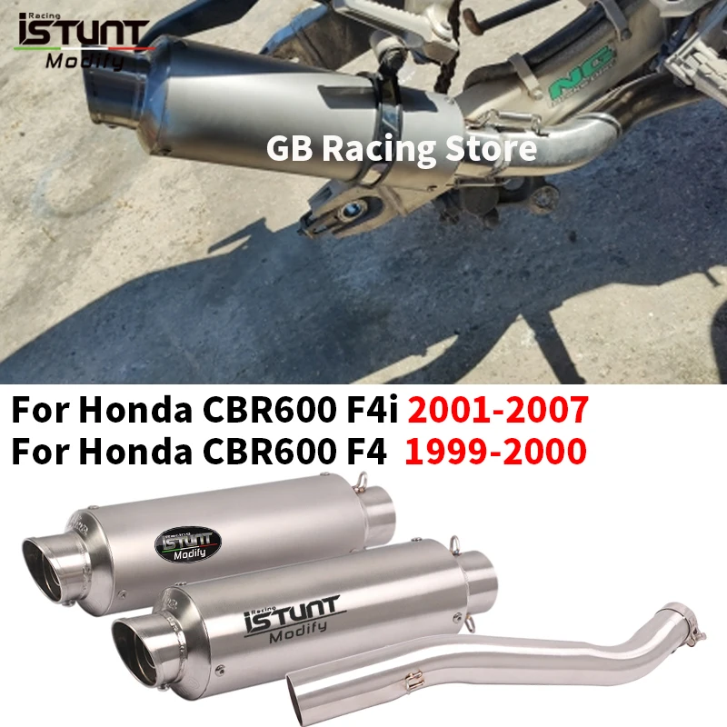 

Выхлопная труба для мотоцикла CBR600 F4i 2001-2007, Модифицированная, 51 мм, средняя звеньевая труба с глушителем для Honda CBR600 F4 1999-2000