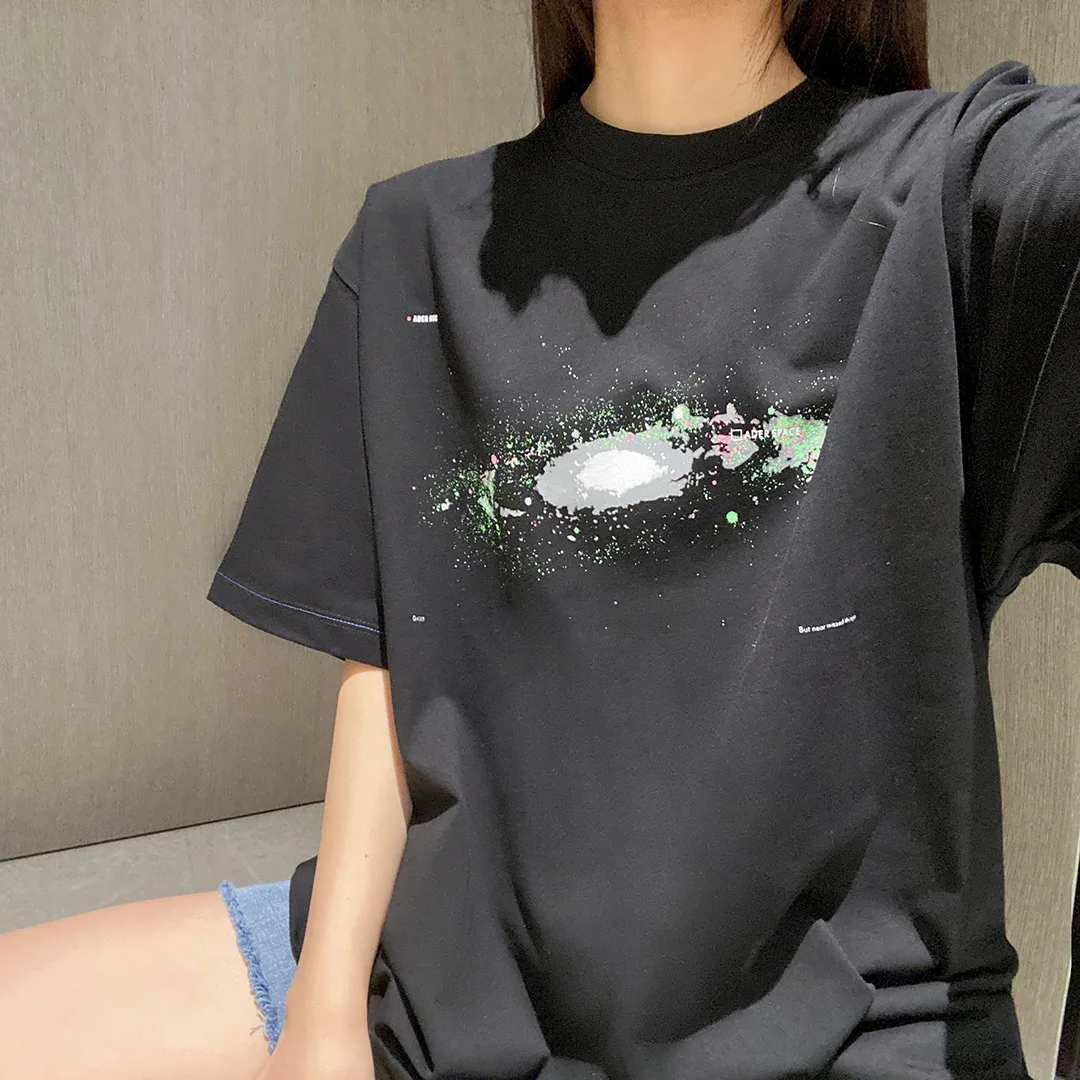 

2022 Black star universe spot ADER ERROR short-sleeved men couple T-shirt women summer loose T-shirt TX522