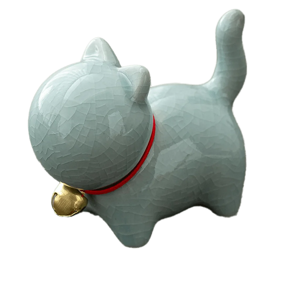 

Lazy Cat Cracked Glaze Tea Play Handmade Kongfu Tea Pet Decoration Chinese Tea Table Tea Ceremony Kitty Figure Cat Tea Pet