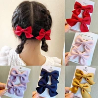 2pcsset korean bow hairpin cute hairpin childrens hair accessories exquisite small side clip headgear