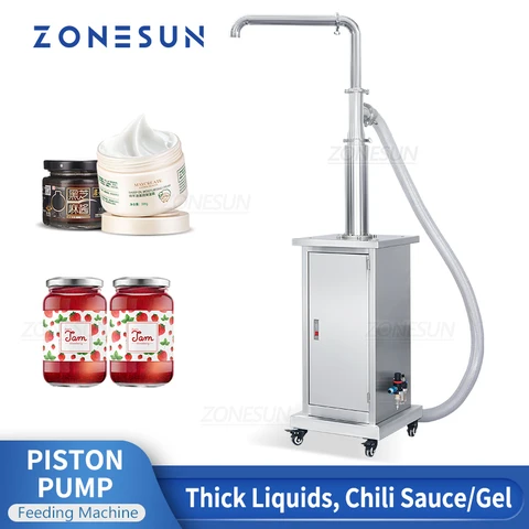 ZONESUN автоматическая машина для подачи пищи, жидкий Чили, родительная паста, Пневматический поршневой насос для линии фасовки
