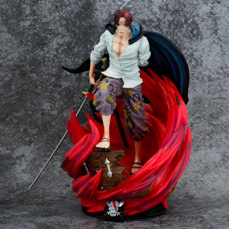 

36cm Anime One Piece Action Figure Redhead Shanks PVC Figurine Collection Statue Decoration Model Doll Toys Gifts for Kids