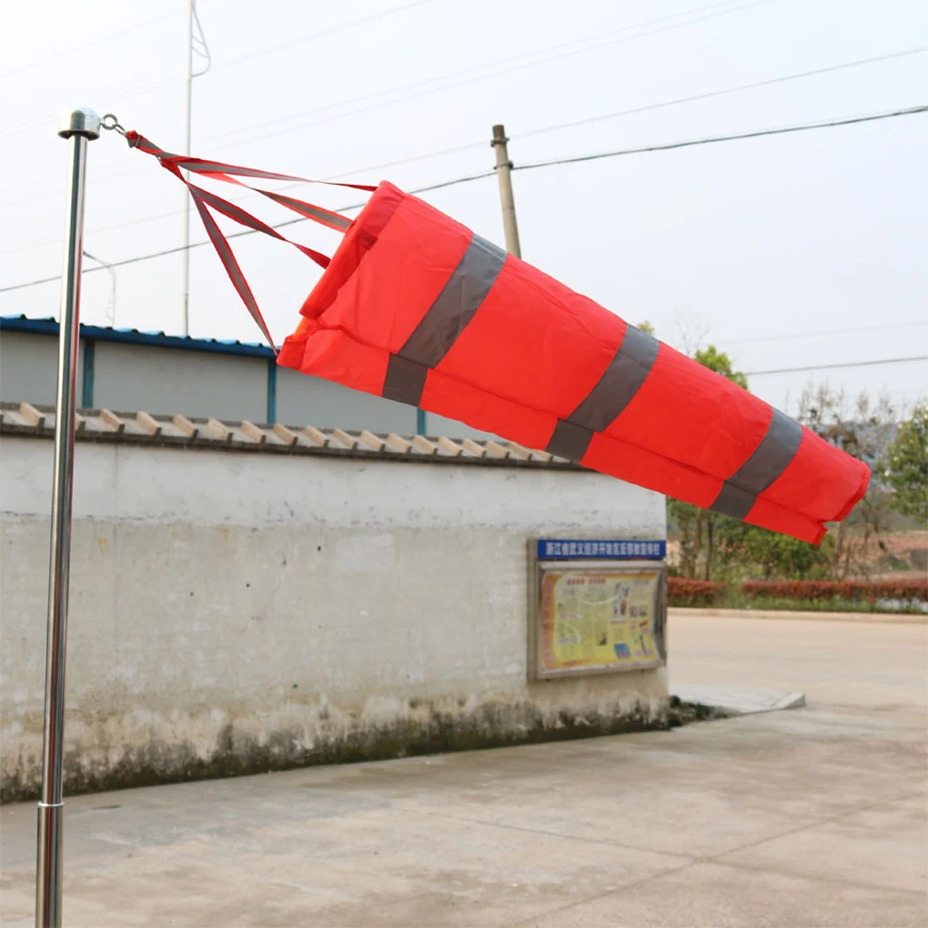 

Windsock Bag Stop Wind Measurement Windbag Waterproof Hanging Weather Vane Reflective Belt Foldable Wind Vine Orange