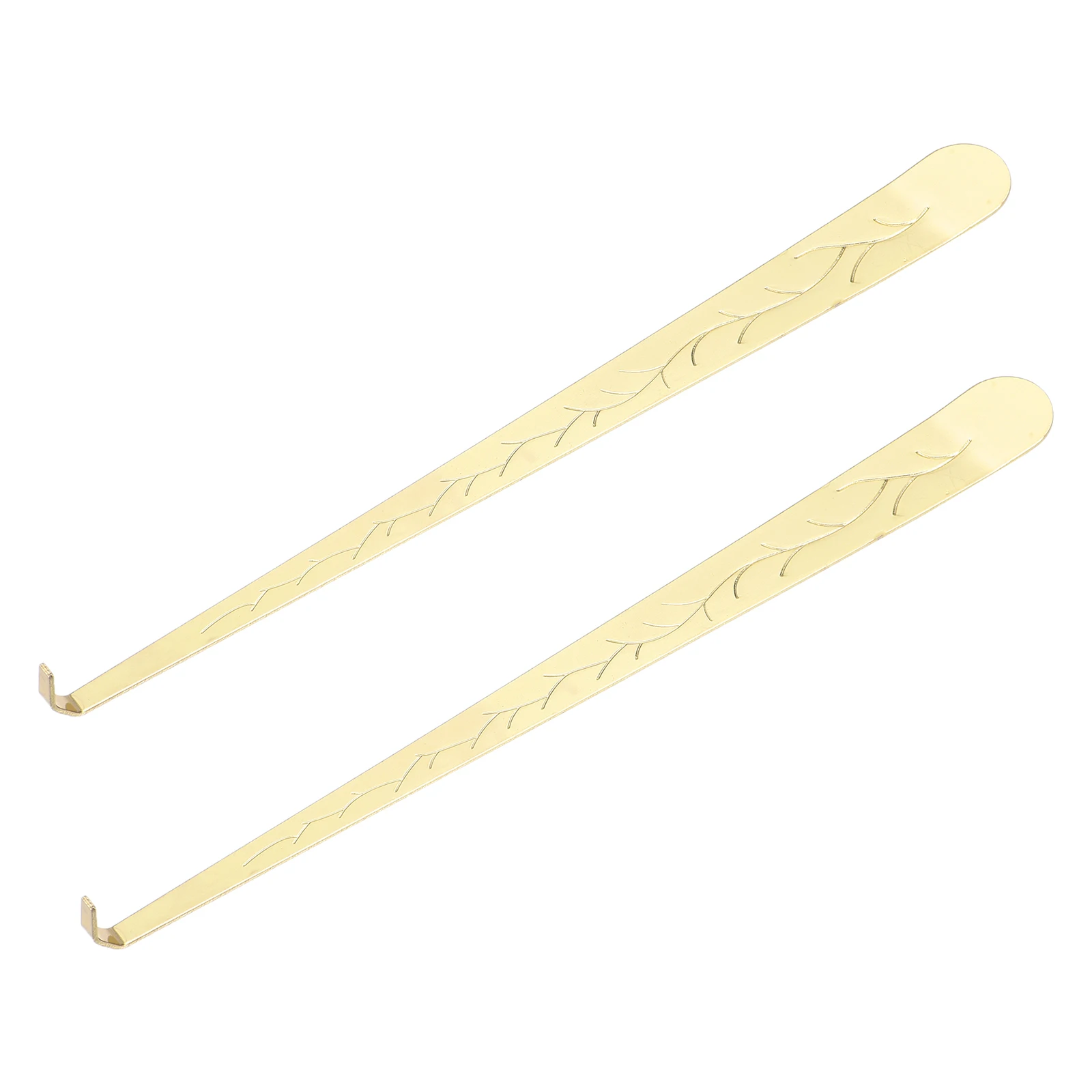 

Uxcell Wick Dippers, 200x18mm Put Out Tool Extinguish Hook Candle Accessories, 304 Stainless Steel Gold Tone Pack of 2