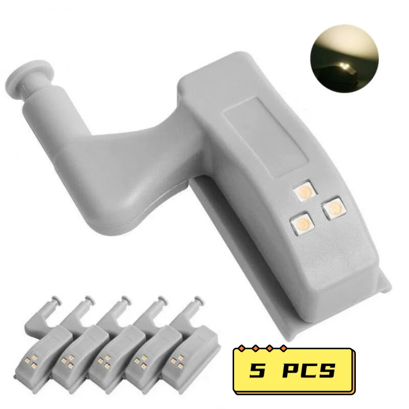 

5/10PCS Cabinet Hinge LED Sensor Light For Wardrobe Cupboard Kitchen Door Closet Closetr Bathroom Bedroom