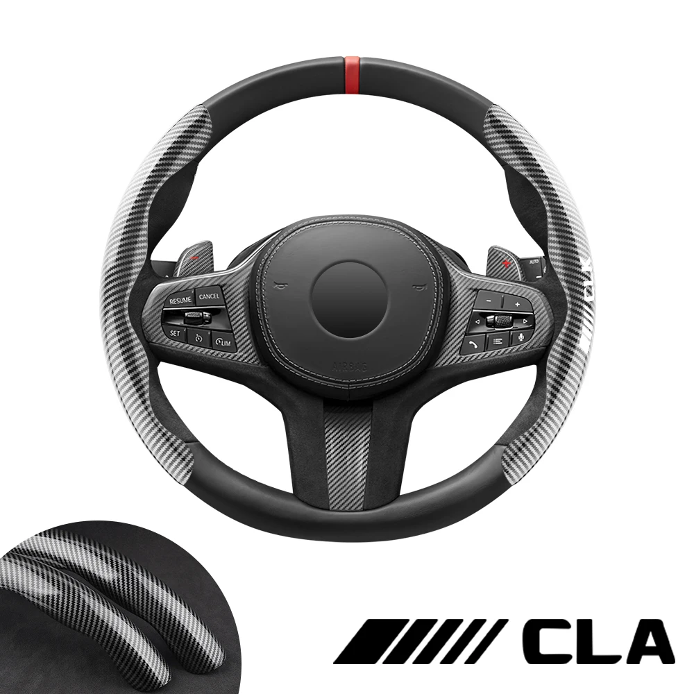 

car steering wheel cover car accessories for Mercedes Benz AMG CLA CLK CLS GLA GLB GLC GLE GLK GLS GTS SLC SLK Auto