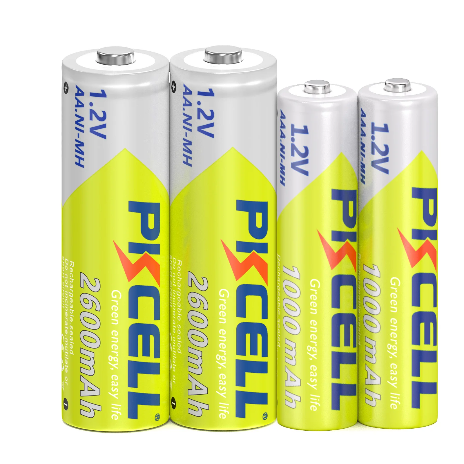 Аккумуляторные батарейки PKCELL 4 шт. 2600 мА · ч + AAA 1000 1 2 в Ni-MH AA /AAA