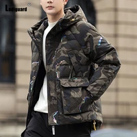 ladiguard plus size 3xl men fashion leisure camouflage jackets 2022 european pocket design hooded jackets mens top outerwear