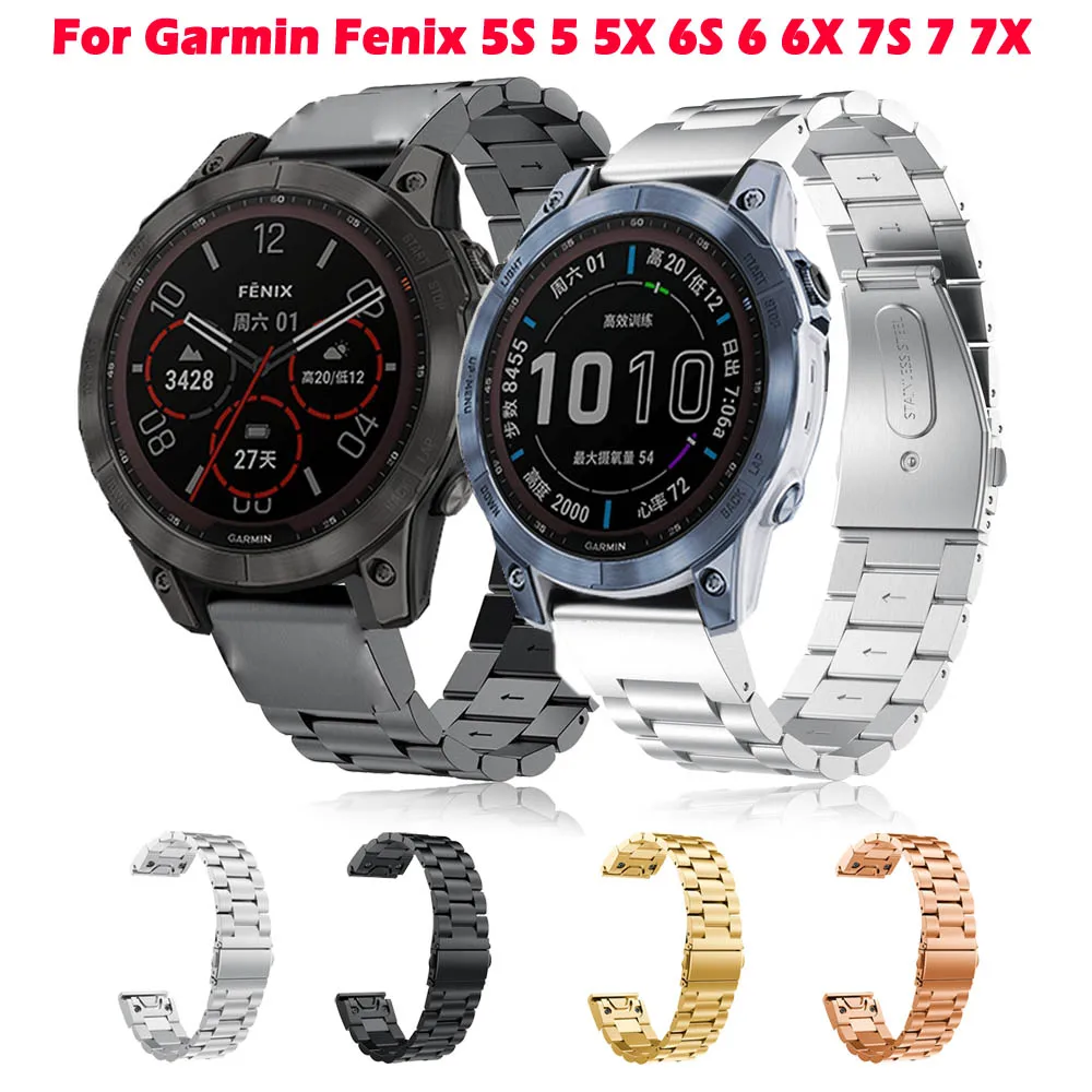 Ремешок из нержавеющей стали для Garmin Fenix 5 5X Plus 6X 6Pro 3 HR 935 945 | Наручные часы