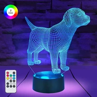 dog pet 3d lamp acrylic usb led night lights neon sign lamp xmas christmas decorations for home bedroom birthday gifts