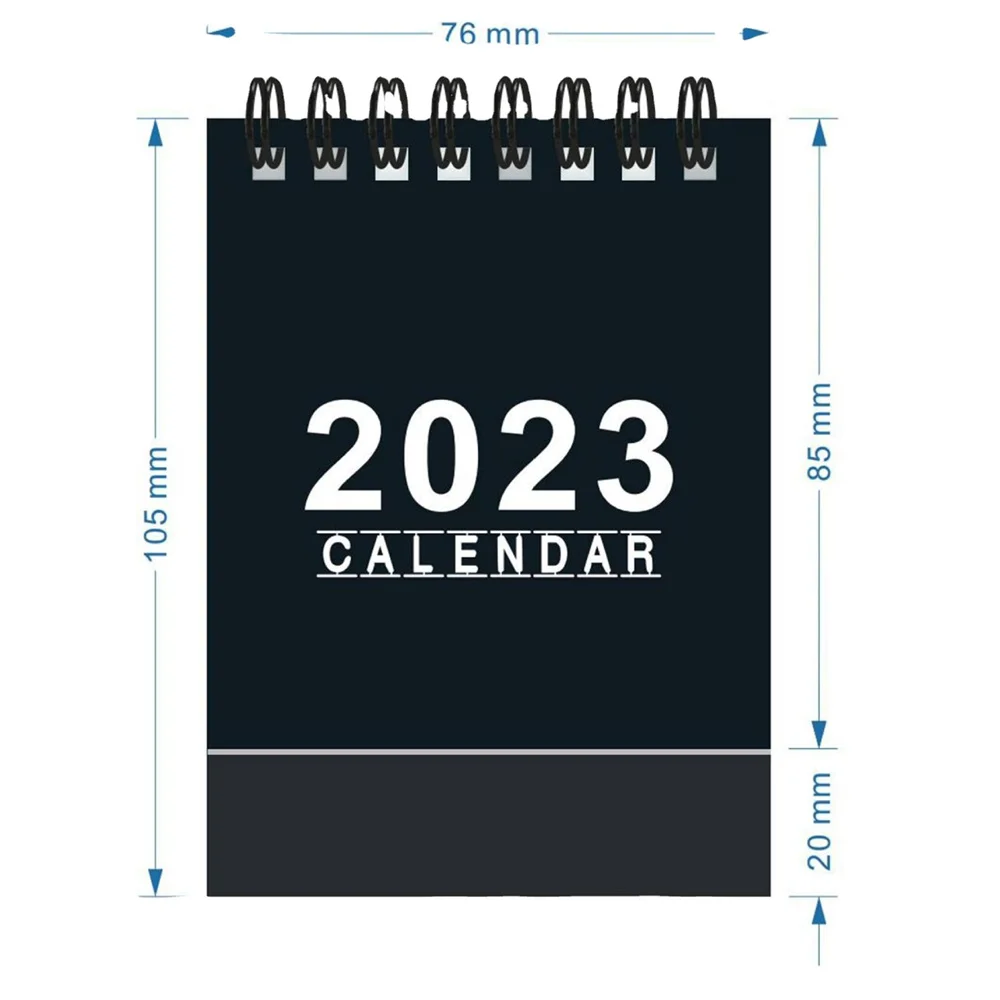 2023 Retro Simple Solid Color Mini Desk Calendar Decoration Standing Desk Calendar Thick Paper Office Calendar School Supplies images - 6