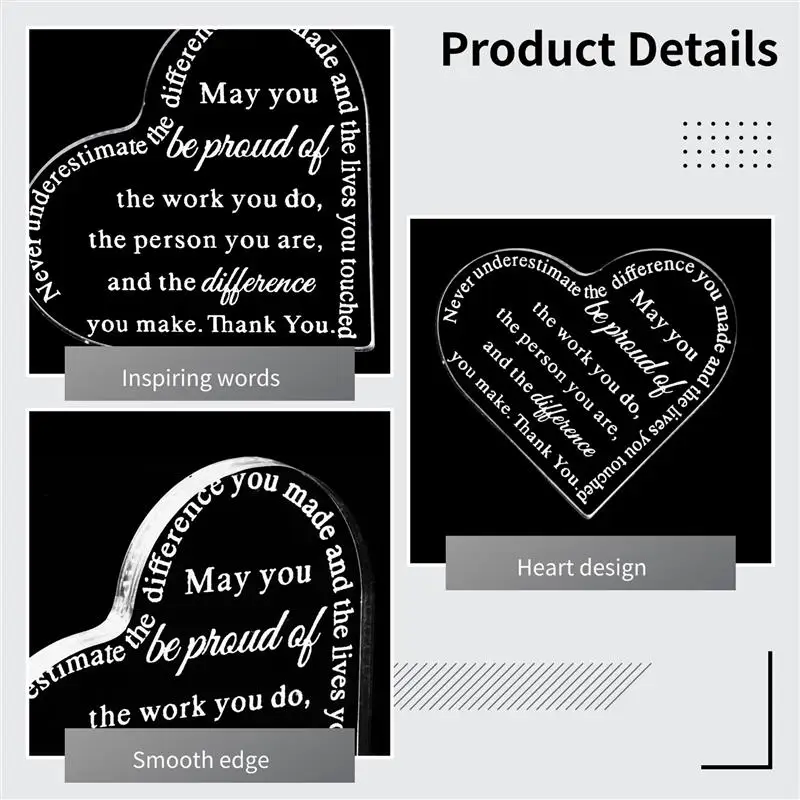 12 шт. подарки для сотрудника колловер с благодарностью акриловая табличка