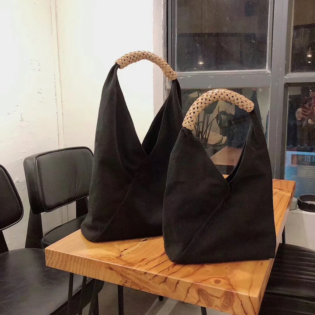 Casual Canvas Women Shoulder Bags Designer Chic Handle Lady Handbags Simple Big Shopper Purses Large Capacity Tote Female Bag