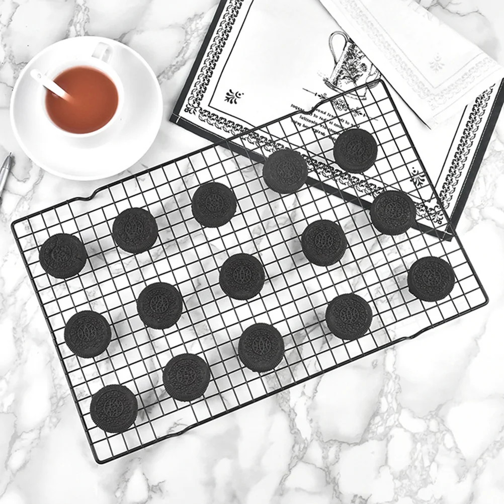 

Cooling Rack Baking Grid Wire Sheet Racks Cooler Roasting Pan Round Cake Nonstick Chef Foldable